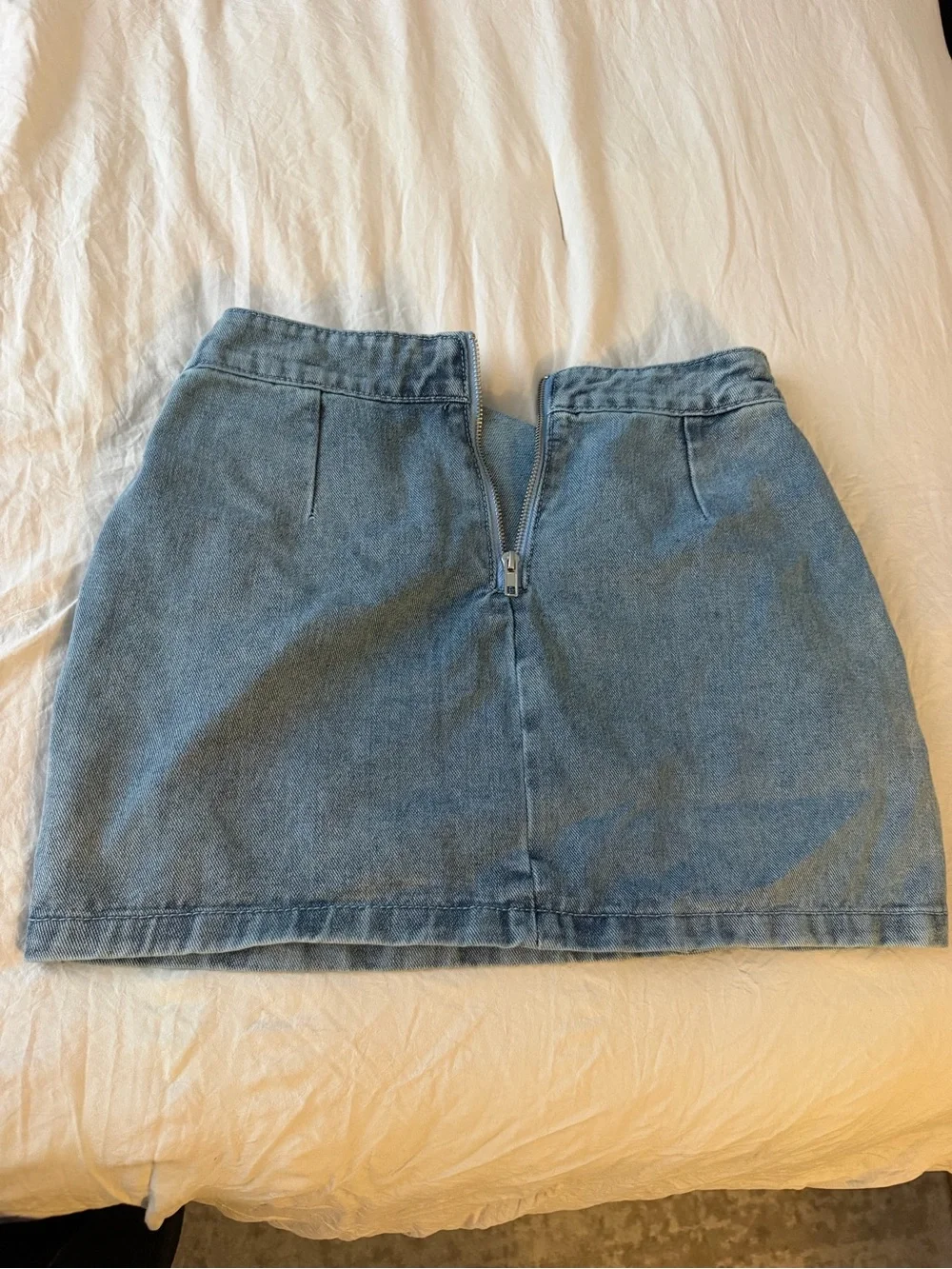 PrettyLittleThing Light Blue Denim Mini Skirt